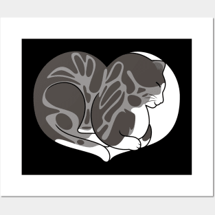 Classic Tabby Cat Love Posters and Art